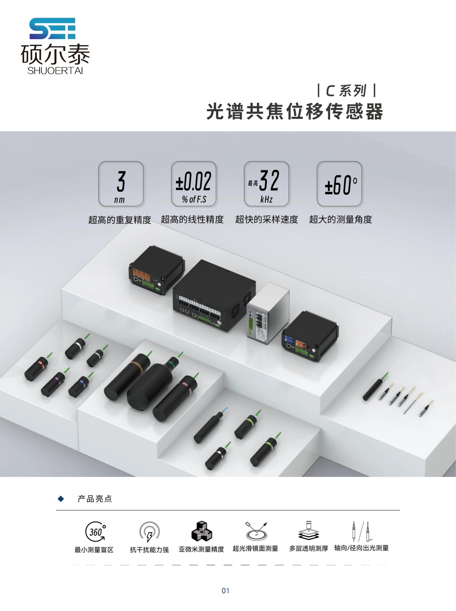 C系列光谱共焦位移传感器 选型表